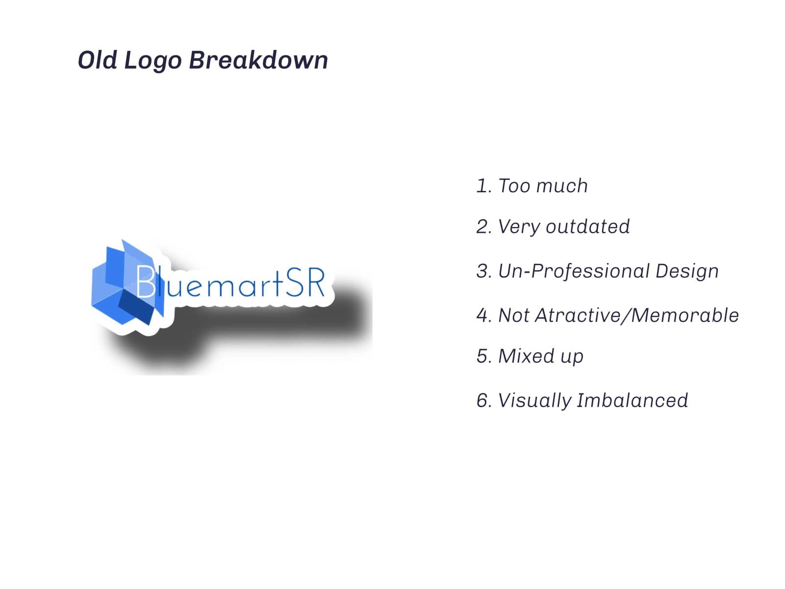 Bluemart logo exploration and refinement