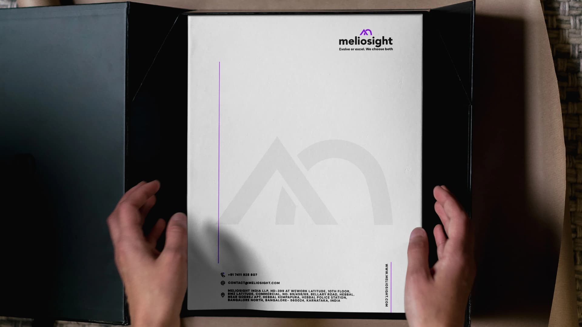 Meliosight brand mark refinement — final iteration