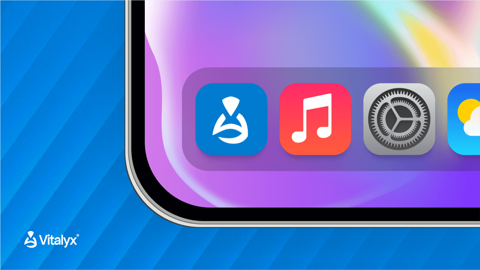 Vitalyx app icon mockup from the Vitalyx brand identity project